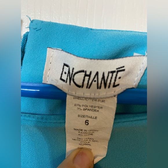 Turquoise blue cap sleeve dress worn only once! Size 6 - Picture 3 of 5